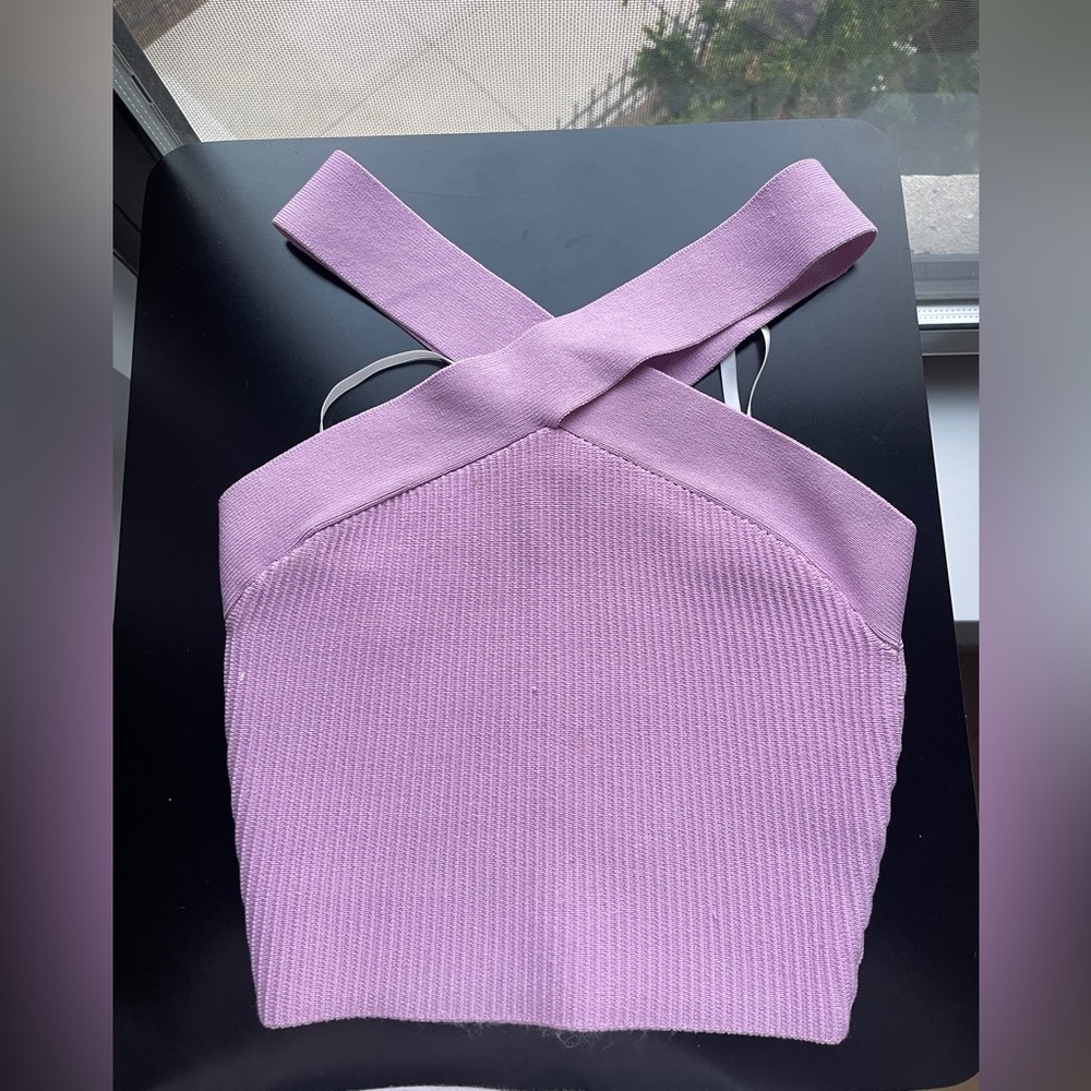 Aritzia Babaton purple sculpt knit tank size 2xs